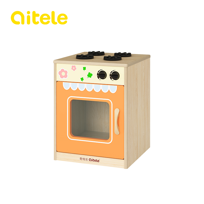 Maple laminate finish rubberwood Furniture Play Kitchen QTL-MT011