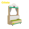 Rubber Wood Furniture Puppet Play Station QTL-NTH026-M06