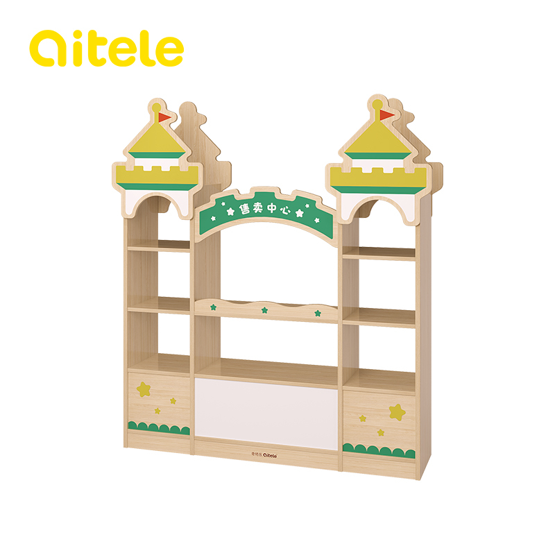 Rubber Wood Furniture Play Store Counter QTL-NTH027-M06