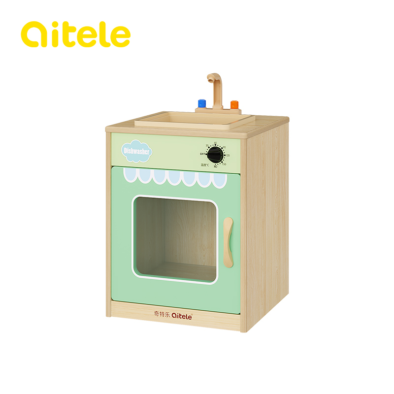 Maple laminate finish rubberwood Furniture Play Kitchen QTL-MT009